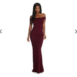 Burgundy formal dress